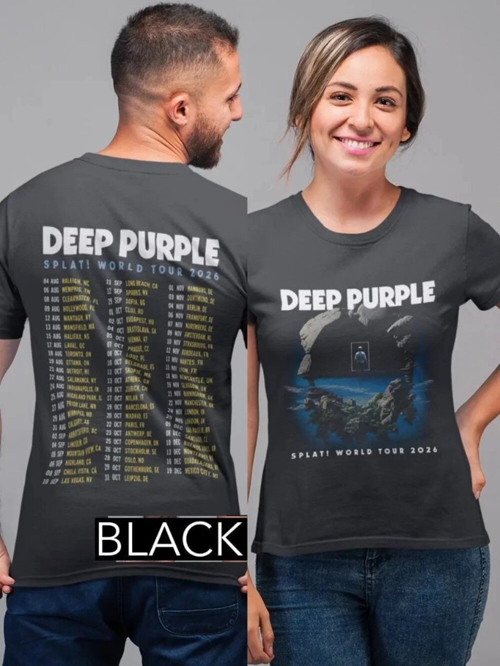 Deep Purple 2026 Concert Rock Music Tour Fan Gifts Unisex T-Shirt